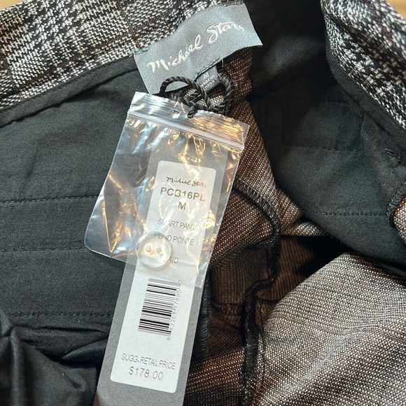 NWT Michael Stars Plaid Smart Pant Size M - Picture 9 of 10